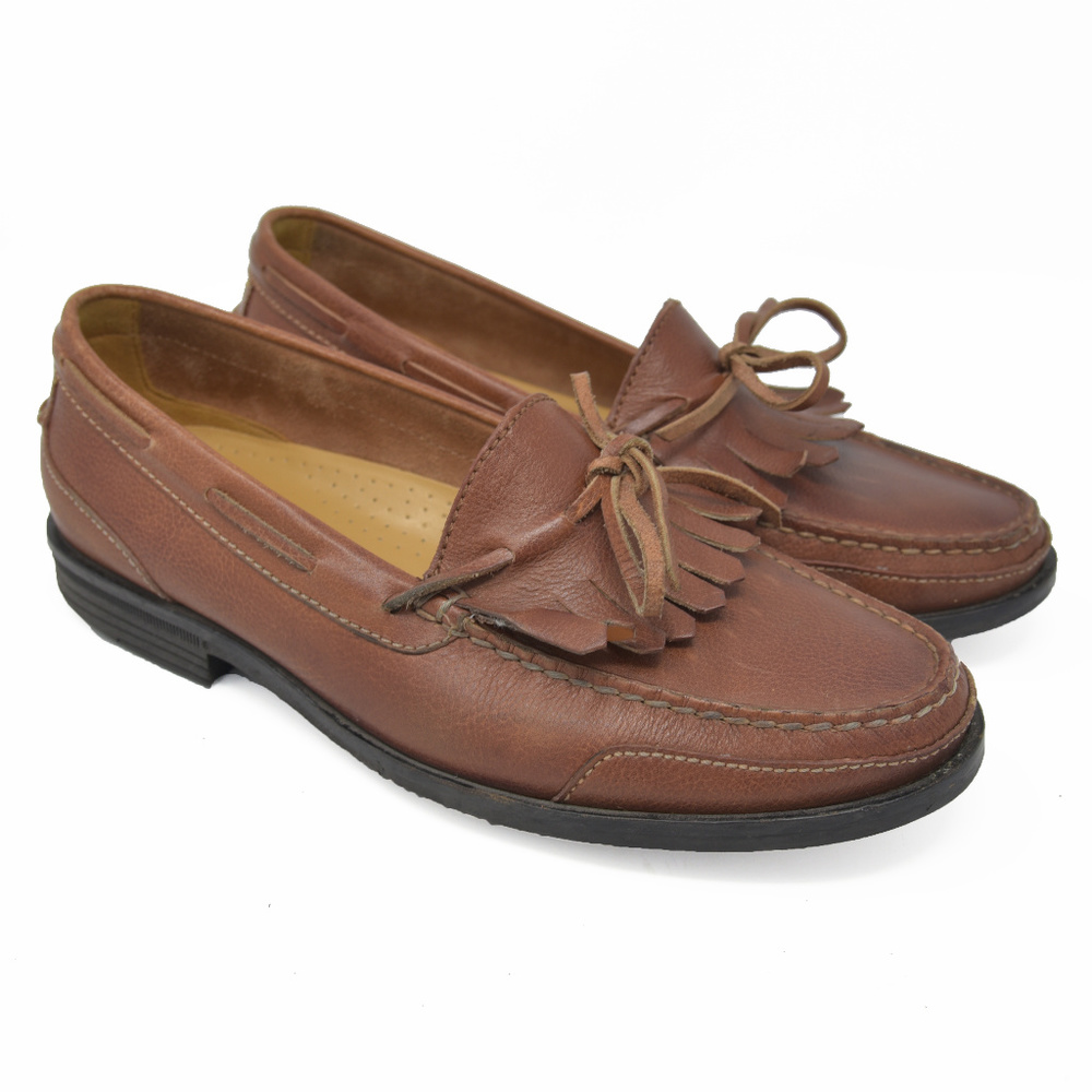 *Cole Haan Sz 9M Brown Leather Slip On Loafers